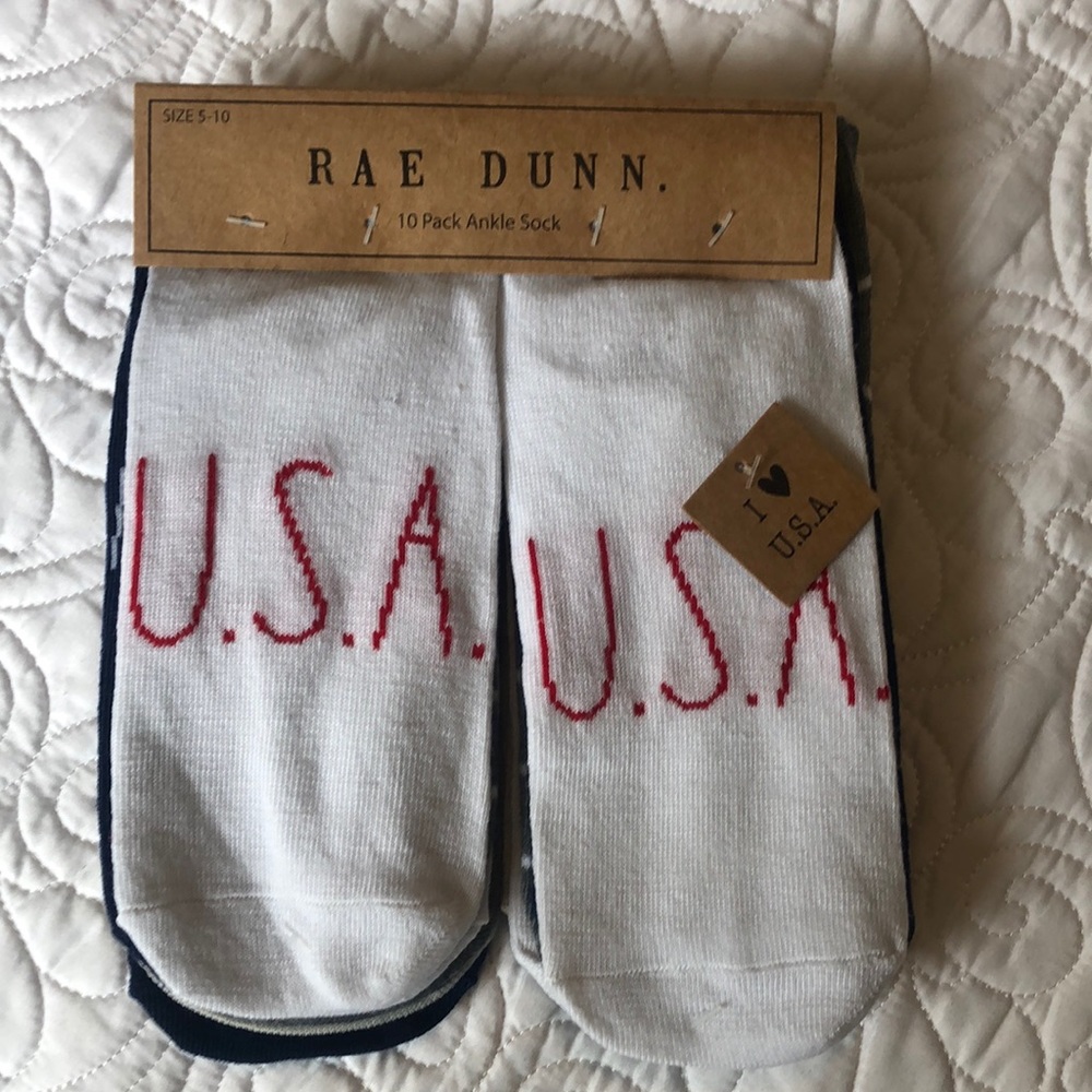 Rae Dunn Socks U.S.A. Themed